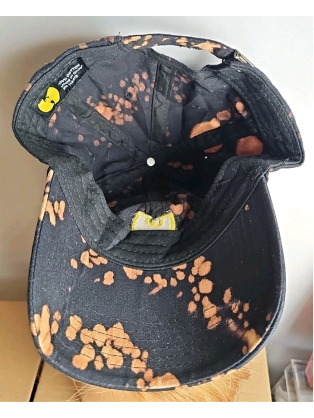 Wu-Tang Clan Baseball Cap Tie-Dye Black Embroidered Logo Adjustable Strap - Picture 8 of 10